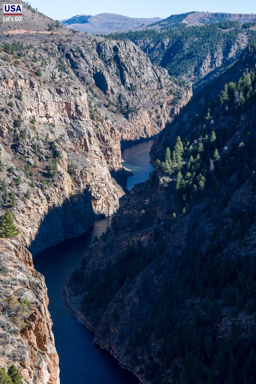 Tief eingeschnittene Schlucht des Gunnison River vom Pioneer Point aus